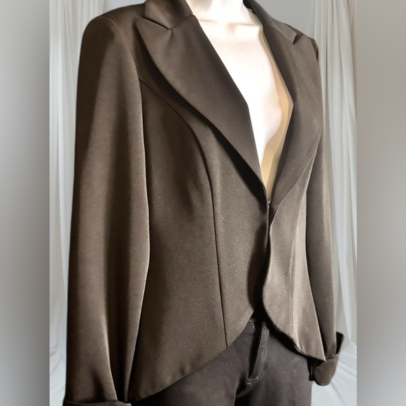 Charlotte Russe Y2K Retro Vintage  Black Fully Lined  Blazer Size Medium - Picture 2 of 14